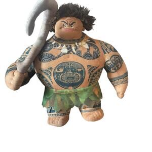 Disney Store MOANA Maui 14.5” Demi God Plush Doll With Hook Stuffed Toy Plush